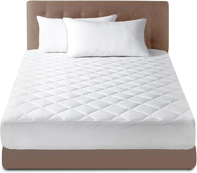 GAVENO CAVAILIA Luxury Quilted Mattress Protector | 30cm Deep Polycotton Fitted Mattress Cover | Breathable & Durable – White (Super King)