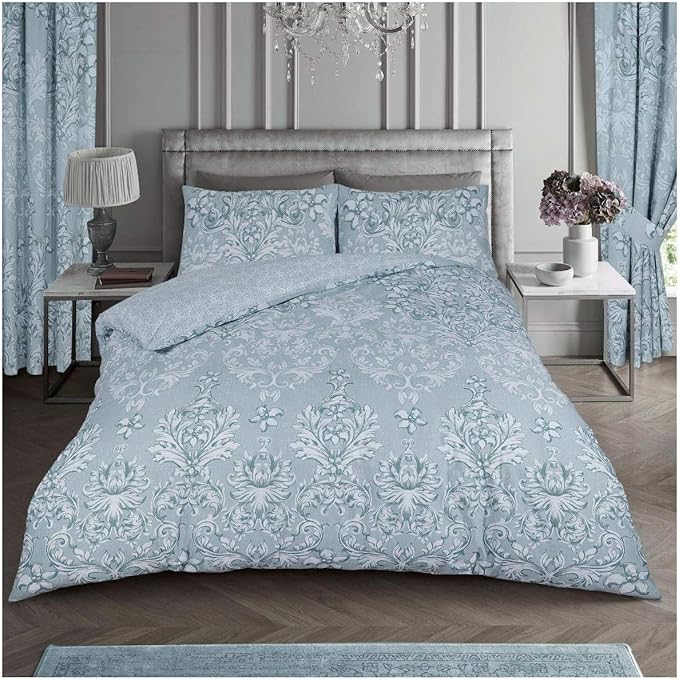 Antoinette Printed Reversible Polycotton Duvet Cover Set, Natural – King